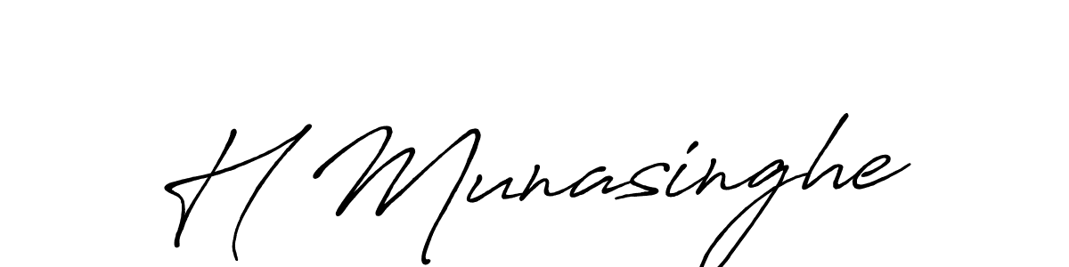 Make a beautiful signature design for name H Munasinghe. Use this online signature maker to create a handwritten signature for free. H Munasinghe signature style 7 images and pictures png