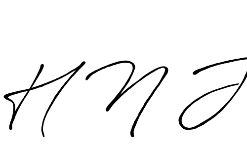 H N J stylish signature style. Best Handwritten Sign (Antro_Vectra_Bolder) for my name. Handwritten Signature Collection Ideas for my name H N J. H N J signature style 7 images and pictures png