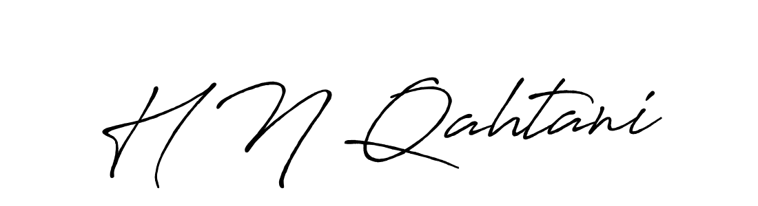 H N Qahtani stylish signature style. Best Handwritten Sign (Antro_Vectra_Bolder) for my name. Handwritten Signature Collection Ideas for my name H N Qahtani. H N Qahtani signature style 7 images and pictures png