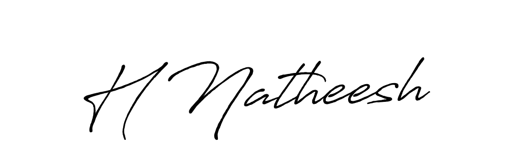 Create a beautiful signature design for name H Natheesh. With this signature (Antro_Vectra_Bolder) fonts, you can make a handwritten signature for free. H Natheesh signature style 7 images and pictures png