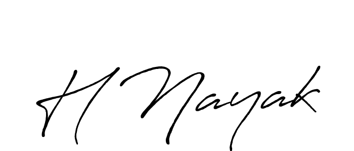 How to make H Nayak name signature. Use Antro_Vectra_Bolder style for creating short signs online. This is the latest handwritten sign. H Nayak signature style 7 images and pictures png