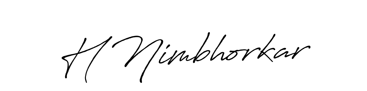 Best and Professional Signature Style for H Nimbhorkar. Antro_Vectra_Bolder Best Signature Style Collection. H Nimbhorkar signature style 7 images and pictures png