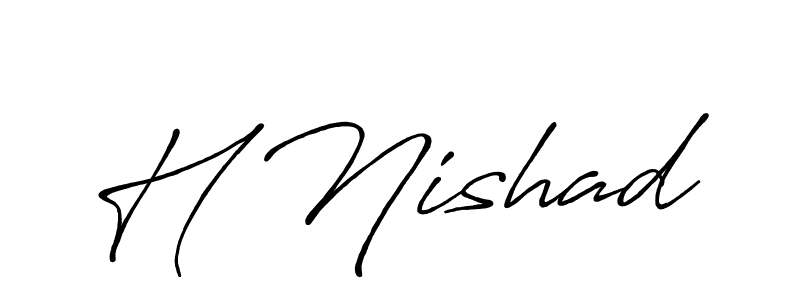 This is the best signature style for the H Nishad name. Also you like these signature font (Antro_Vectra_Bolder). Mix name signature. H Nishad signature style 7 images and pictures png