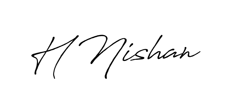 Design your own signature with our free online signature maker. With this signature software, you can create a handwritten (Antro_Vectra_Bolder) signature for name H Nishan. H Nishan signature style 7 images and pictures png