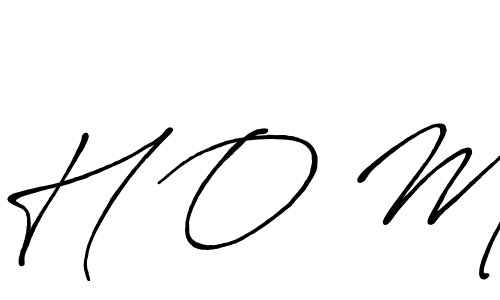 H O M stylish signature style. Best Handwritten Sign (Antro_Vectra_Bolder) for my name. Handwritten Signature Collection Ideas for my name H O M. H O M signature style 7 images and pictures png