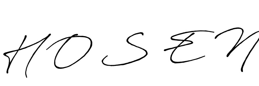 Similarly Antro_Vectra_Bolder is the best handwritten signature design. Signature creator online .You can use it as an online autograph creator for name H O S E N. H O S E N signature style 7 images and pictures png