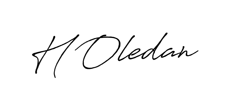 Design your own signature with our free online signature maker. With this signature software, you can create a handwritten (Antro_Vectra_Bolder) signature for name H Oledan. H Oledan signature style 7 images and pictures png