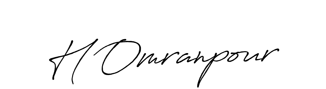 How to make H Omranpour signature? Antro_Vectra_Bolder is a professional autograph style. Create handwritten signature for H Omranpour name. H Omranpour signature style 7 images and pictures png