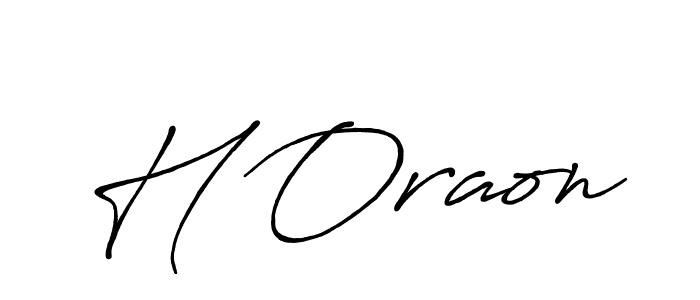 Design your own signature with our free online signature maker. With this signature software, you can create a handwritten (Antro_Vectra_Bolder) signature for name H Oraon. H Oraon signature style 7 images and pictures png
