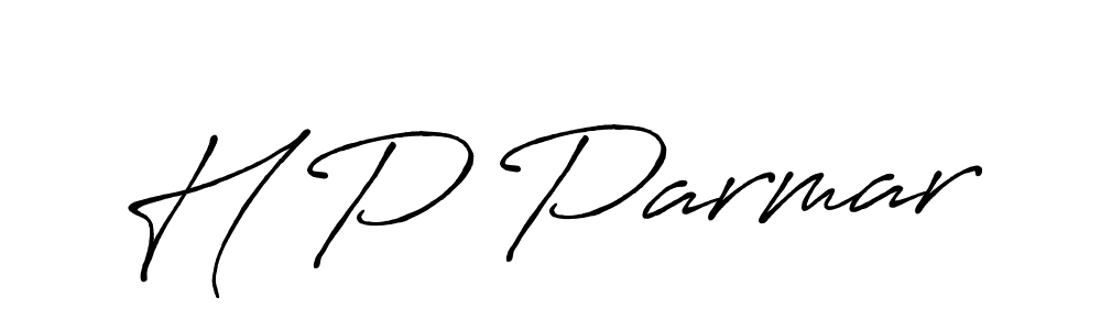 Also we have H P Parmar name is the best signature style. Create professional handwritten signature collection using Antro_Vectra_Bolder autograph style. H P Parmar signature style 7 images and pictures png