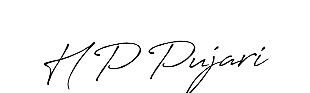 Also we have H P Pujari name is the best signature style. Create professional handwritten signature collection using Antro_Vectra_Bolder autograph style. H P Pujari signature style 7 images and pictures png