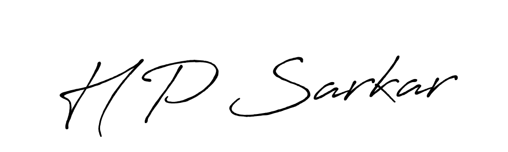 Make a beautiful signature design for name H P Sarkar. With this signature (Antro_Vectra_Bolder) style, you can create a handwritten signature for free. H P Sarkar signature style 7 images and pictures png