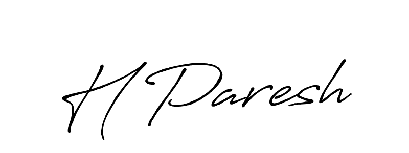 How to make H Paresh signature? Antro_Vectra_Bolder is a professional autograph style. Create handwritten signature for H Paresh name. H Paresh signature style 7 images and pictures png