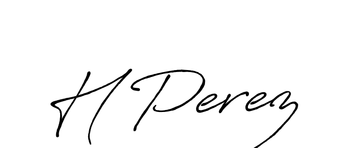 H Perez stylish signature style. Best Handwritten Sign (Antro_Vectra_Bolder) for my name. Handwritten Signature Collection Ideas for my name H Perez. H Perez signature style 7 images and pictures png