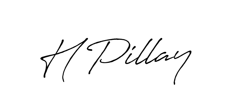How to make H Pillay signature? Antro_Vectra_Bolder is a professional autograph style. Create handwritten signature for H Pillay name. H Pillay signature style 7 images and pictures png