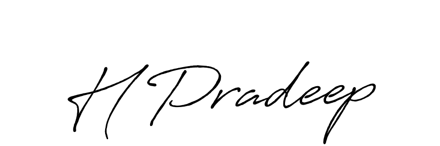 Make a beautiful signature design for name H Pradeep. Use this online signature maker to create a handwritten signature for free. H Pradeep signature style 7 images and pictures png