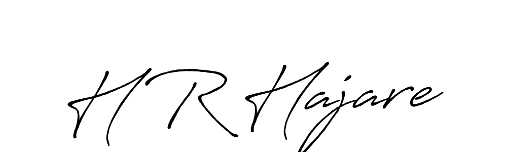 The best way (Antro_Vectra_Bolder) to make a short signature is to pick only two or three words in your name. The name H R Hajare include a total of six letters. For converting this name. H R Hajare signature style 7 images and pictures png