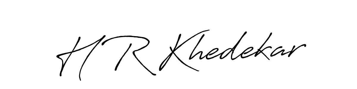 This is the best signature style for the H R Khedekar name. Also you like these signature font (Antro_Vectra_Bolder). Mix name signature. H R Khedekar signature style 7 images and pictures png