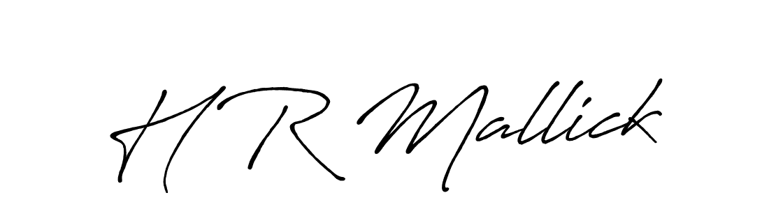 How to make H R Mallick signature? Antro_Vectra_Bolder is a professional autograph style. Create handwritten signature for H R Mallick name. H R Mallick signature style 7 images and pictures png