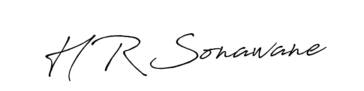 Use a signature maker to create a handwritten signature online. With this signature software, you can design (Antro_Vectra_Bolder) your own signature for name H R Sonawane. H R Sonawane signature style 7 images and pictures png
