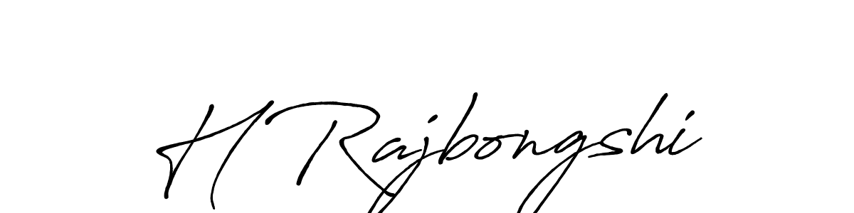 Use a signature maker to create a handwritten signature online. With this signature software, you can design (Antro_Vectra_Bolder) your own signature for name H Rajbongshi. H Rajbongshi signature style 7 images and pictures png