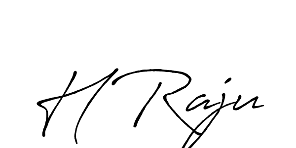 Also we have H Raju name is the best signature style. Create professional handwritten signature collection using Antro_Vectra_Bolder autograph style. H Raju signature style 7 images and pictures png