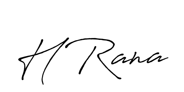 How to make H Rana name signature. Use Antro_Vectra_Bolder style for creating short signs online. This is the latest handwritten sign. H Rana signature style 7 images and pictures png