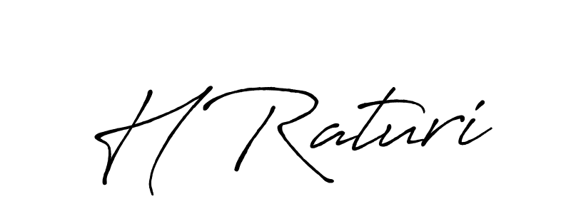 How to make H Raturi signature? Antro_Vectra_Bolder is a professional autograph style. Create handwritten signature for H Raturi name. H Raturi signature style 7 images and pictures png