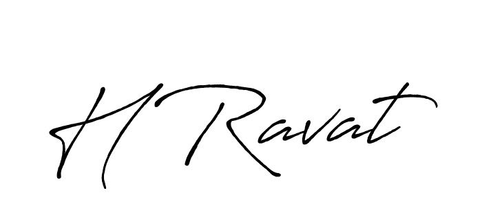 Antro_Vectra_Bolder is a professional signature style that is perfect for those who want to add a touch of class to their signature. It is also a great choice for those who want to make their signature more unique. Get H Ravat name to fancy signature for free. H Ravat signature style 7 images and pictures png