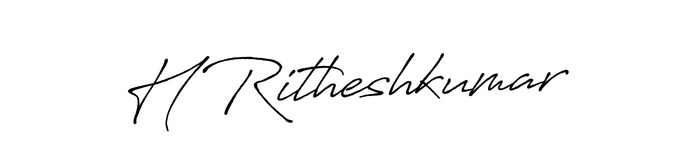 Best and Professional Signature Style for H Ritheshkumar. Antro_Vectra_Bolder Best Signature Style Collection. H Ritheshkumar signature style 7 images and pictures png