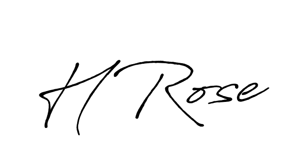 Create a beautiful signature design for name H Rose. With this signature (Antro_Vectra_Bolder) fonts, you can make a handwritten signature for free. H Rose signature style 7 images and pictures png