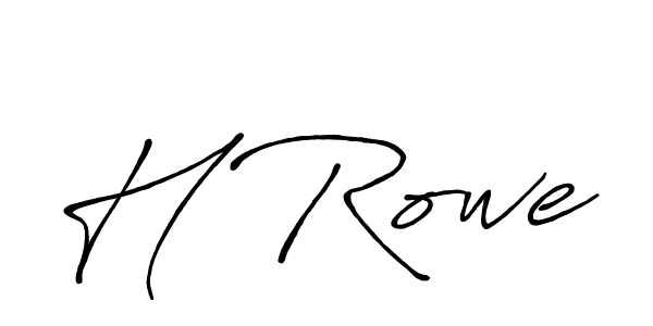 How to make H Rowe name signature. Use Antro_Vectra_Bolder style for creating short signs online. This is the latest handwritten sign. H Rowe signature style 7 images and pictures png