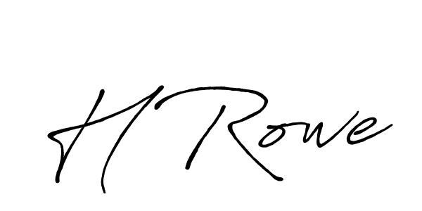 How to make H Rowe name signature. Use Antro_Vectra_Bolder style for creating short signs online. This is the latest handwritten sign. H Rowe signature style 7 images and pictures png