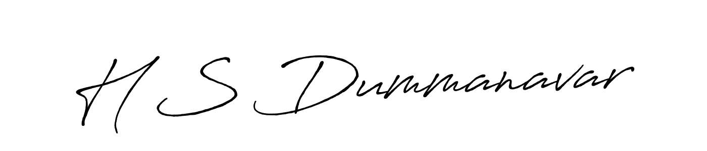 The best way (Antro_Vectra_Bolder) to make a short signature is to pick only two or three words in your name. The name H S Dummanavar include a total of six letters. For converting this name. H S Dummanavar signature style 7 images and pictures png