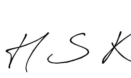 How to make H S K name signature. Use Antro_Vectra_Bolder style for creating short signs online. This is the latest handwritten sign. H S K signature style 7 images and pictures png
