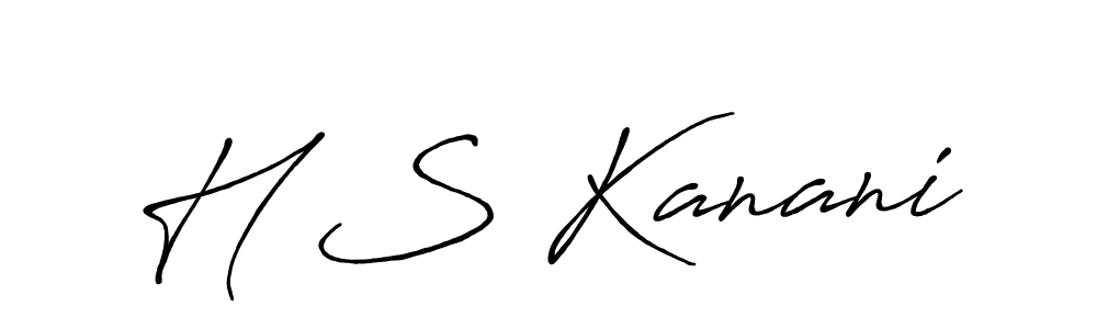 Create a beautiful signature design for name H S Kanani. With this signature (Antro_Vectra_Bolder) fonts, you can make a handwritten signature for free. H S Kanani signature style 7 images and pictures png