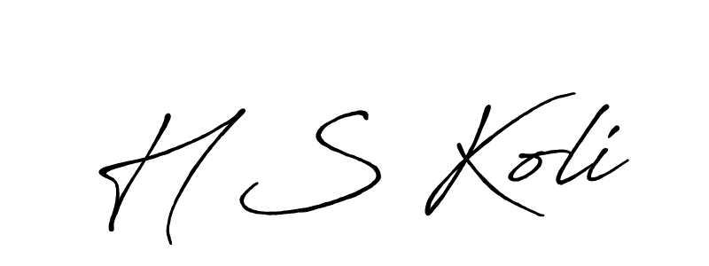 How to make H S Koli signature? Antro_Vectra_Bolder is a professional autograph style. Create handwritten signature for H S Koli name. H S Koli signature style 7 images and pictures png