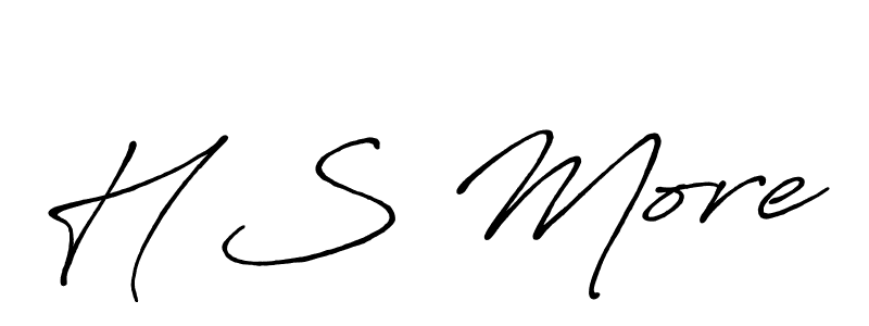 This is the best signature style for the H S More name. Also you like these signature font (Antro_Vectra_Bolder). Mix name signature. H S More signature style 7 images and pictures png