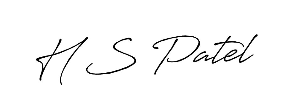 Use a signature maker to create a handwritten signature online. With this signature software, you can design (Antro_Vectra_Bolder) your own signature for name H S Patel. H S Patel signature style 7 images and pictures png