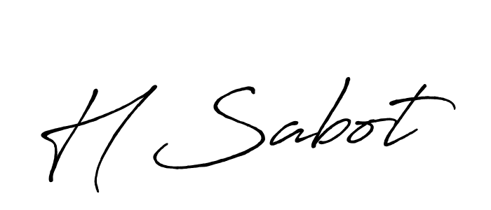 if you are searching for the best signature style for your name H Sabot. so please give up your signature search. here we have designed multiple signature styles  using Antro_Vectra_Bolder. H Sabot signature style 7 images and pictures png