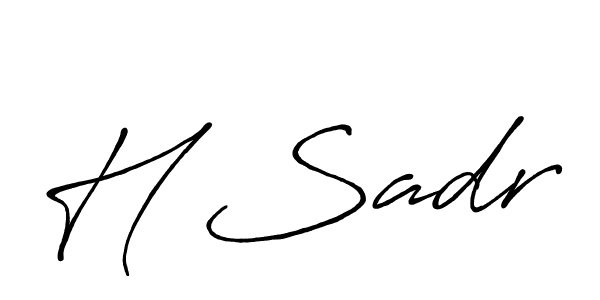 H Sadr stylish signature style. Best Handwritten Sign (Antro_Vectra_Bolder) for my name. Handwritten Signature Collection Ideas for my name H Sadr. H Sadr signature style 7 images and pictures png