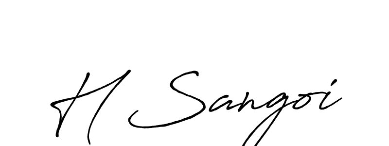 It looks lik you need a new signature style for name H Sangoi. Design unique handwritten (Antro_Vectra_Bolder) signature with our free signature maker in just a few clicks. H Sangoi signature style 7 images and pictures png