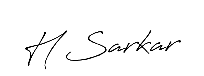 Create a beautiful signature design for name H Sarkar. With this signature (Antro_Vectra_Bolder) fonts, you can make a handwritten signature for free. H Sarkar signature style 7 images and pictures png