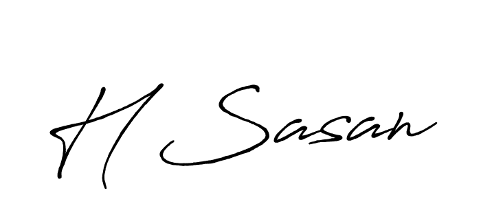 How to make H Sasan name signature. Use Antro_Vectra_Bolder style for creating short signs online. This is the latest handwritten sign. H Sasan signature style 7 images and pictures png