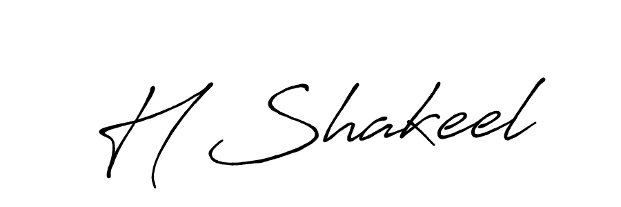 Make a beautiful signature design for name H Shakeel. Use this online signature maker to create a handwritten signature for free. H Shakeel signature style 7 images and pictures png