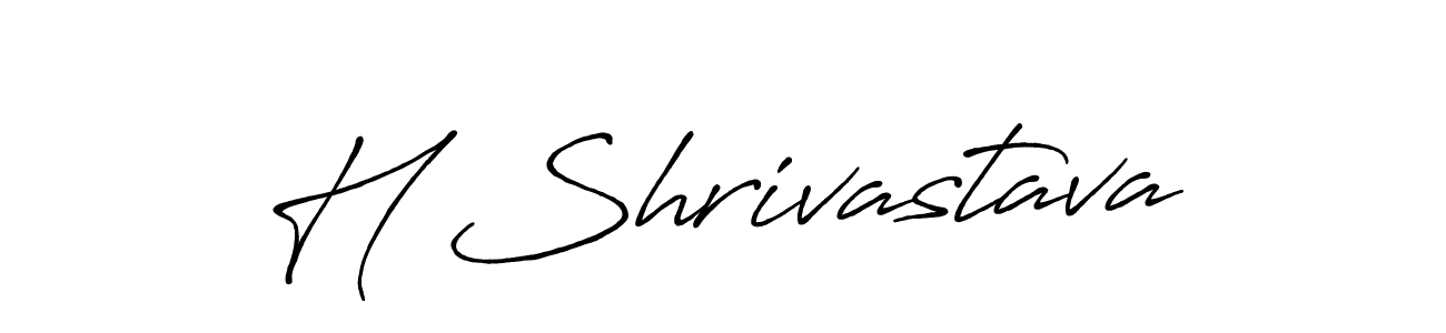 The best way (Antro_Vectra_Bolder) to make a short signature is to pick only two or three words in your name. The name H Shrivastava include a total of six letters. For converting this name. H Shrivastava signature style 7 images and pictures png