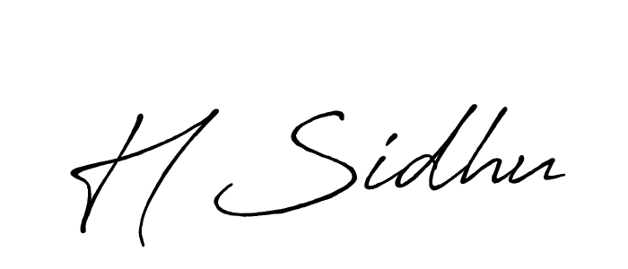 How to Draw H Sidhu signature style? Antro_Vectra_Bolder is a latest design signature styles for name H Sidhu. H Sidhu signature style 7 images and pictures png