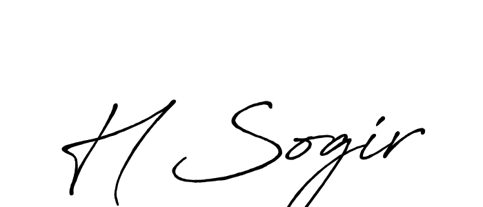 Create a beautiful signature design for name H Sogir. With this signature (Antro_Vectra_Bolder) fonts, you can make a handwritten signature for free. H Sogir signature style 7 images and pictures png