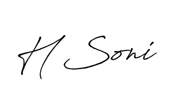 H Soni stylish signature style. Best Handwritten Sign (Antro_Vectra_Bolder) for my name. Handwritten Signature Collection Ideas for my name H Soni. H Soni signature style 7 images and pictures png