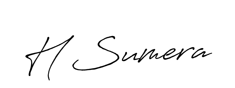 Design your own signature with our free online signature maker. With this signature software, you can create a handwritten (Antro_Vectra_Bolder) signature for name H Sumera. H Sumera signature style 7 images and pictures png